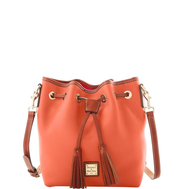 Dooney & Bourke Pebble Grain Aimee Crossbody Leather Shoulder Bag in Coral