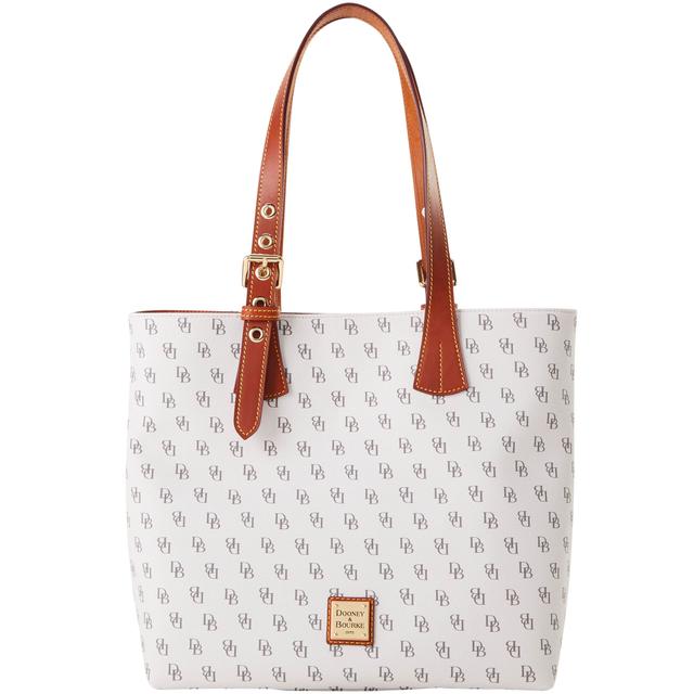 Dooney & Bourke Women's Gretta Emily Coated Cotton Tote Shopping Bag in Bone