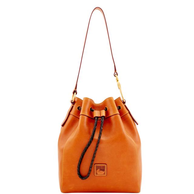 Dooney & Bourke Women's Florentine Hattie Drawstring Leather Shoulder Bag in Natural