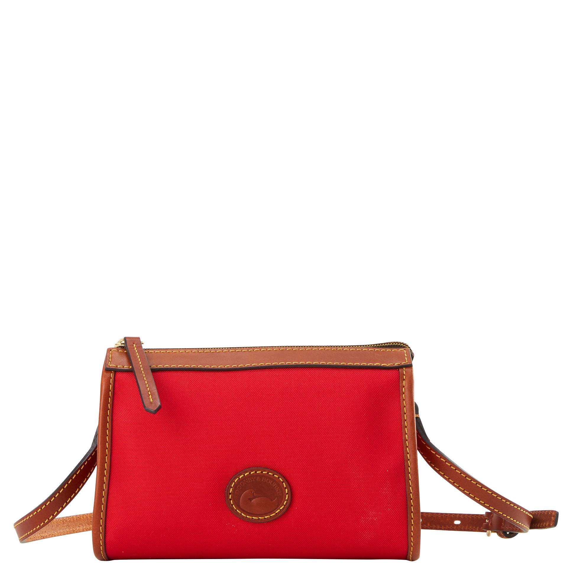 Dooney & Bourke Women's Nylon Small East West Fabric Crossbody Bag in Red