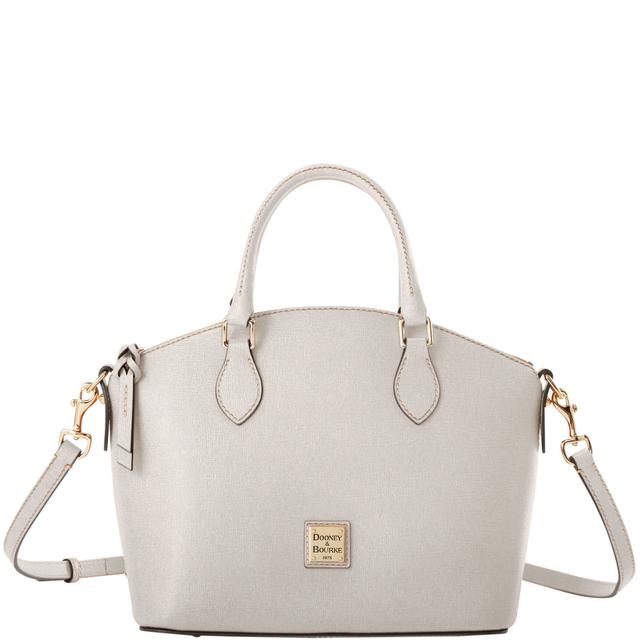Dooney & Bourke Women's Saffiano Geena Leather Satchel Bag in Ecru