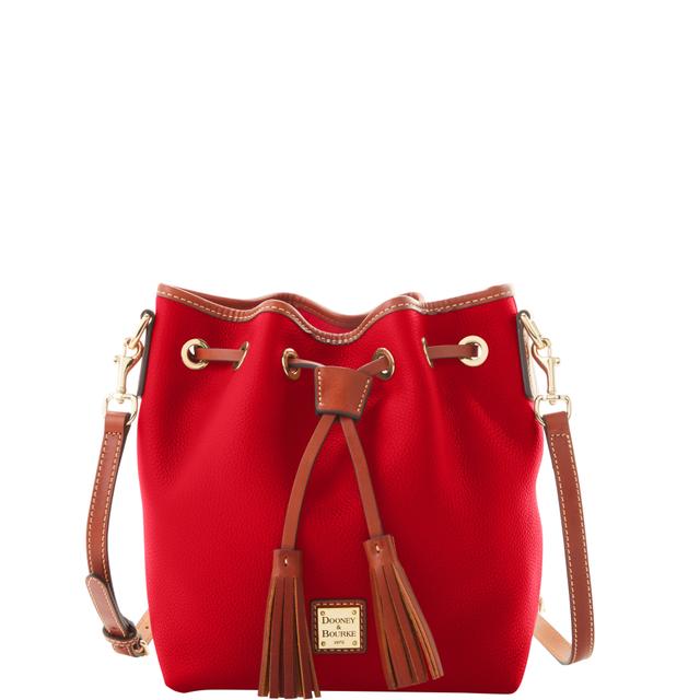 Dooney & Bourke Pebble Grain Aimee Crossbody Leather Shoulder Bag in Red