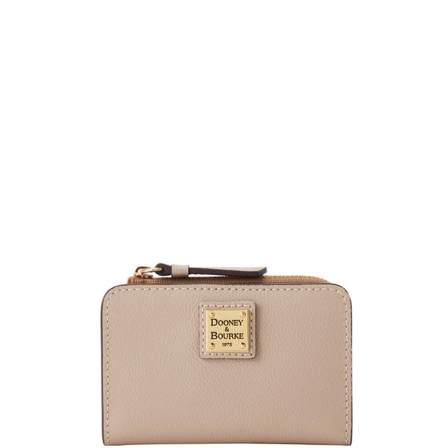 Dooney & Bourke Women's Sorrento Zip Credit Card Leather Wallet 12 in Sand