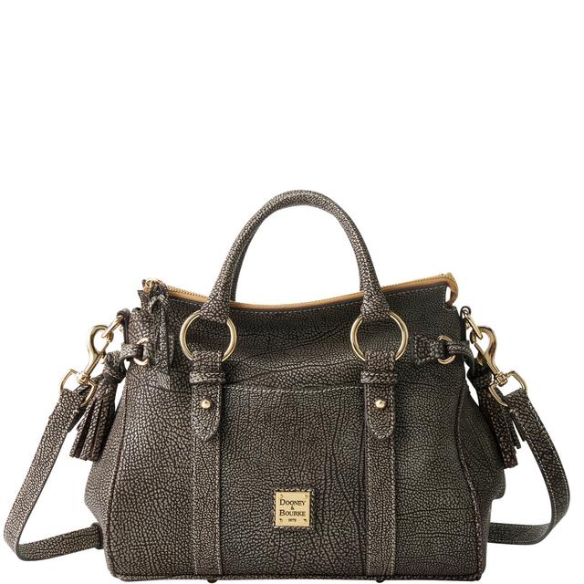 Dooney & Bourke Women's Sorrento Leather Satchel 30 With Pocket in Bark