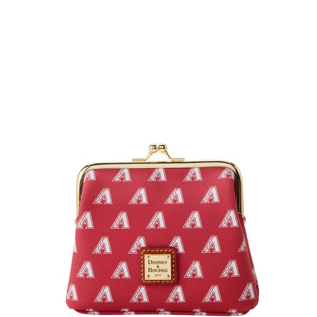 Dooney & Bourke Women's MLB Diamondbacks Large Framed Purse in Red, Coated Cotton