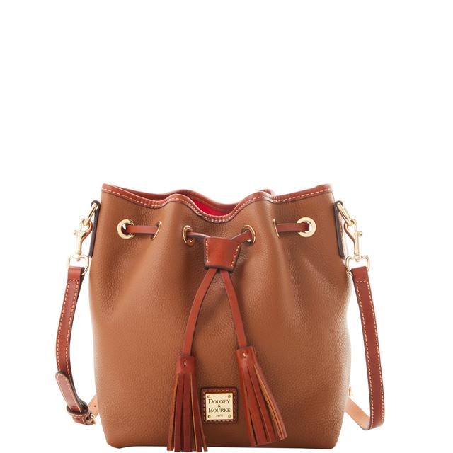 Dooney & Bourke Pebble Grain Aimee Crossbody Leather Shoulder Bag in Caramel
