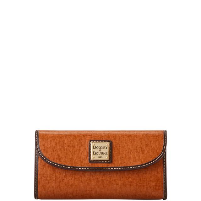 Dooney & Bourke Women's Saffiano Continental Leather Clutch in Natural