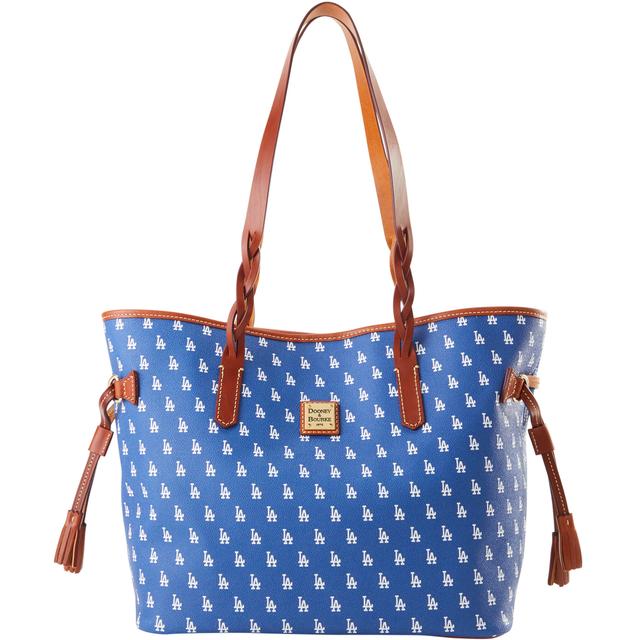 Dooney & Bourke Women's MLB Dodgers Bailey Coated Cotton Tote Bag in Blue