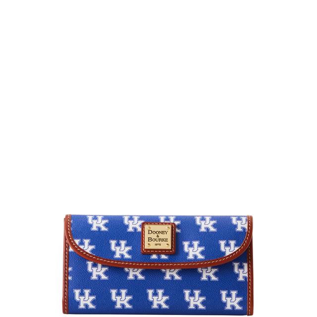 Dooney & Bourke Collegiate University of Kentucky Continental Coated Cotton Clutch Bag in Blue
