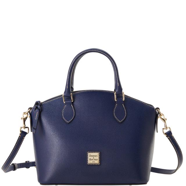 Dooney & Bourke Women's Saffiano Geena Leather Satchel Bag in Marine