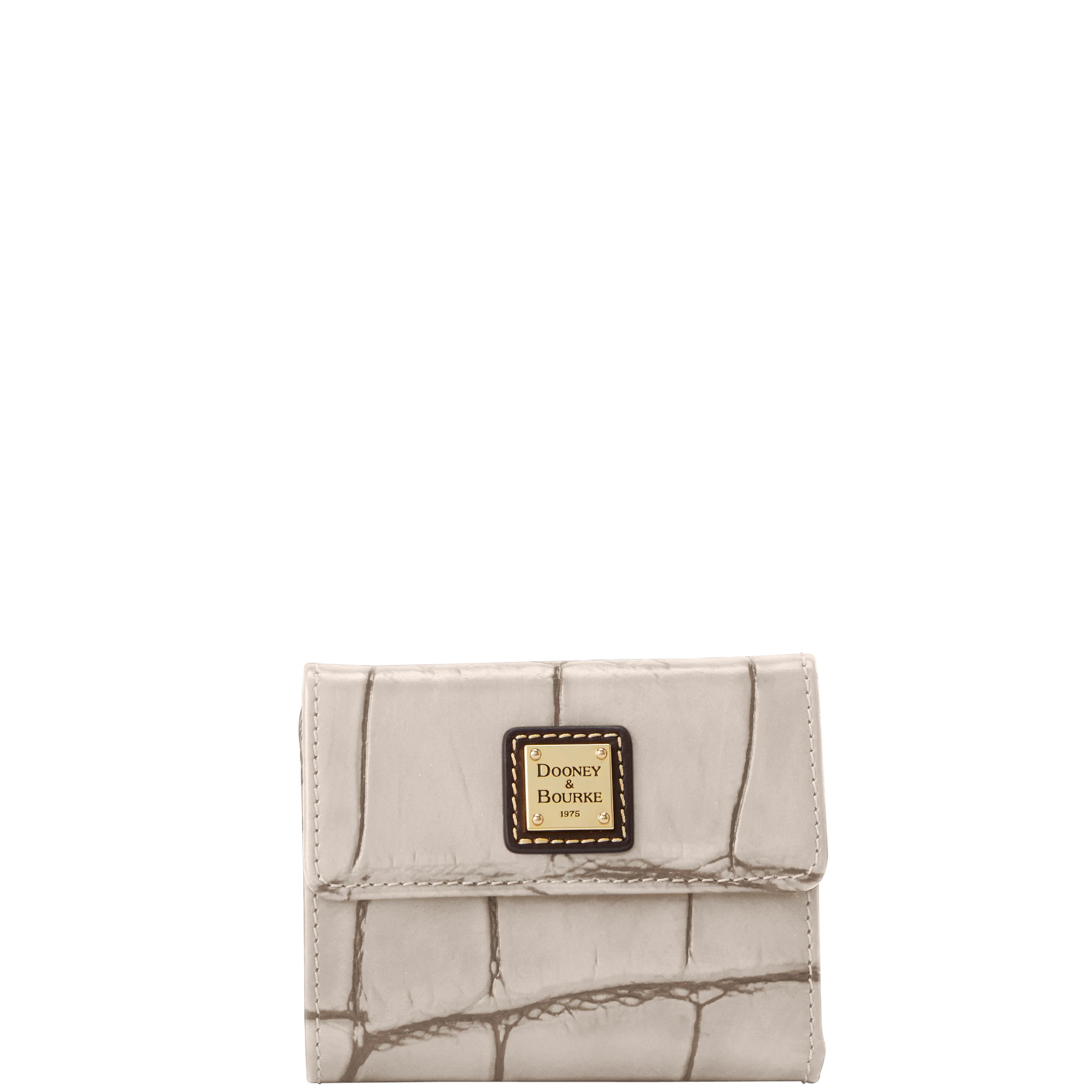 Dooney & Bourke Women's Denison Small Flap Leather Wallet in Taupe