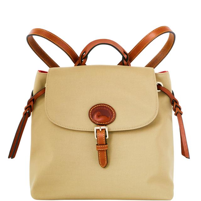 Dooney & Bourke Women's Nylon Flap Fabric Backpack in Khaki