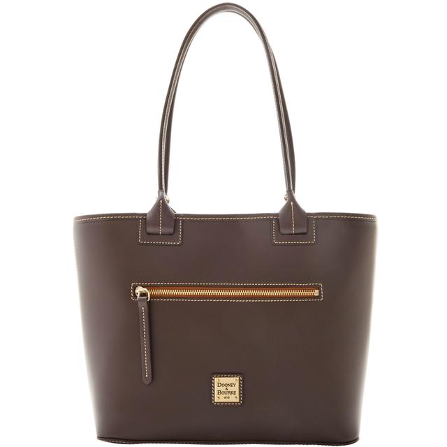 Dooney & Bourke Quincey Zip Leather Tote in Brown Tmoro