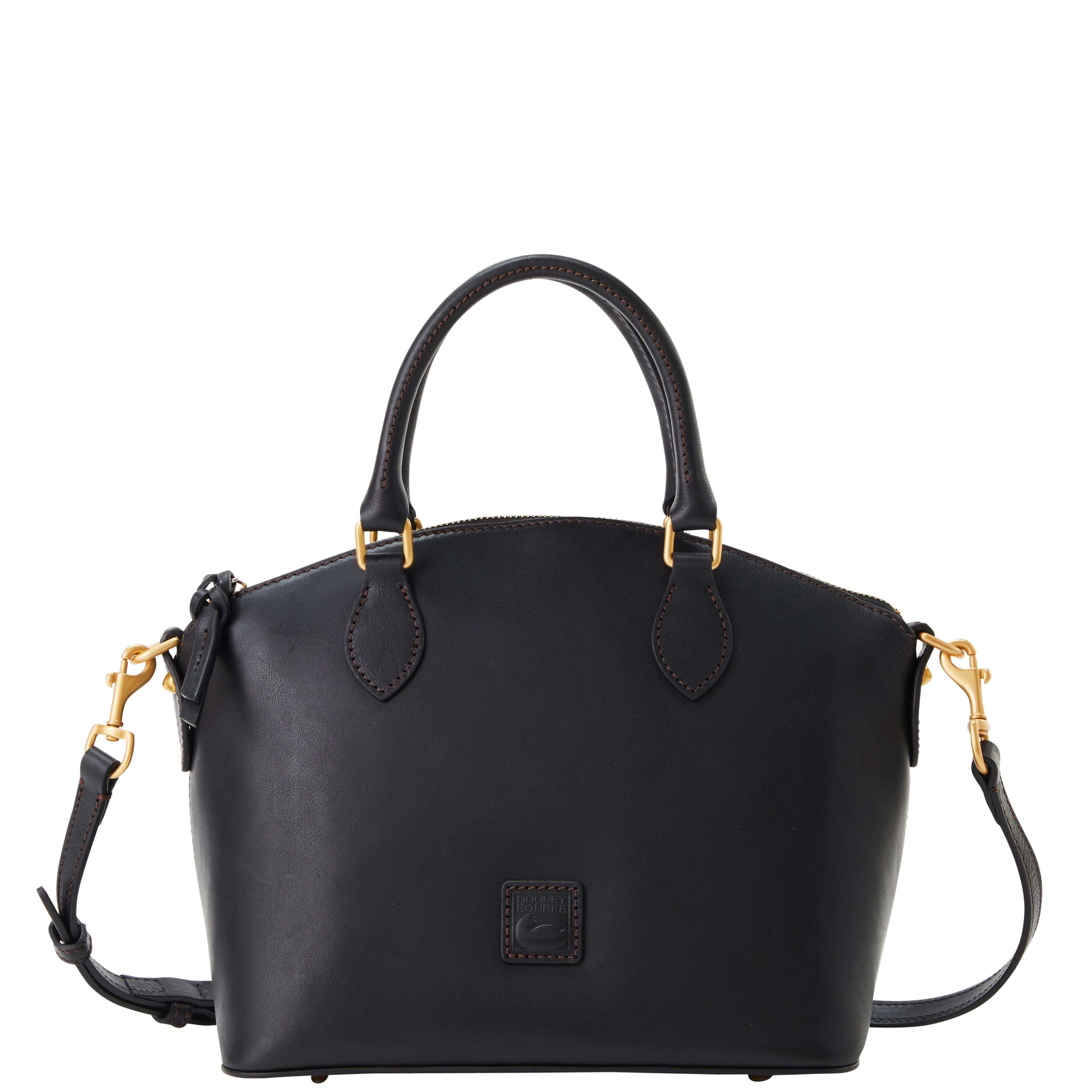 Dooney & Bourke Women's Florentine Geena Leather Satchel Bag in Black Black
