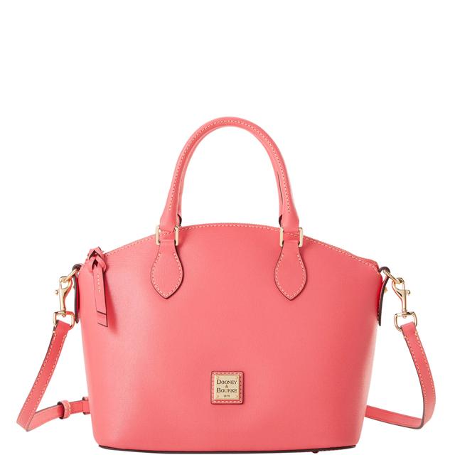 Dooney & Bourke Women's Saffiano Geena Leather Satchel Bag in Bubble Gum