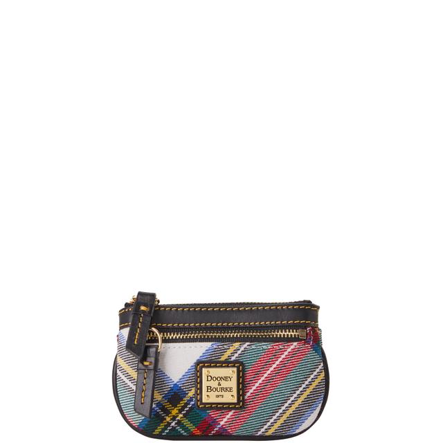 Dooney & Bourke Women's Tartan Small Coin Case in White, Fabric