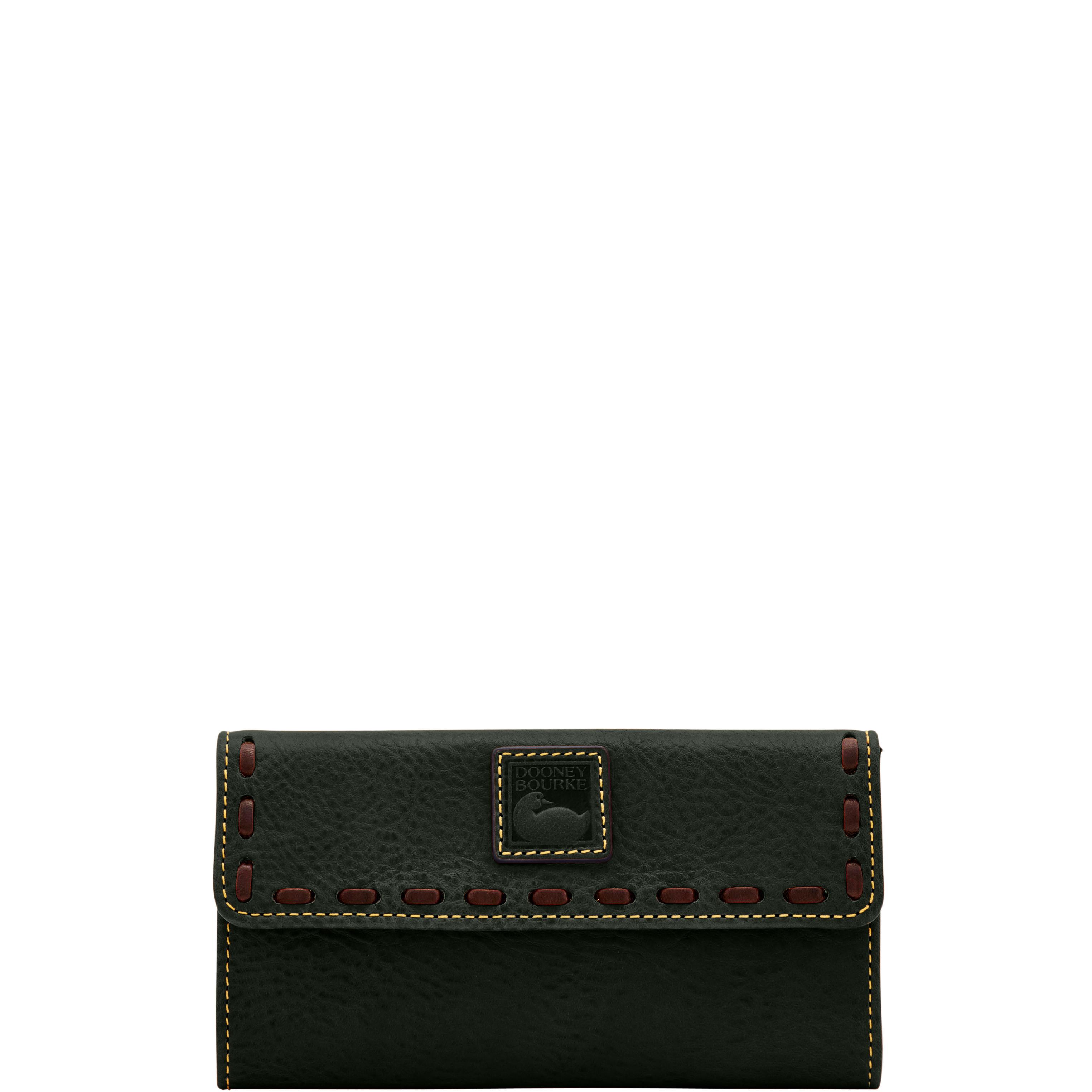 Dooney & Bourke Women's Florentine Continental Leather Clutch Bag in Black Black