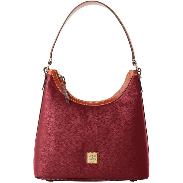 Dooney & Bourke Pebble Grain Hobo Leather Shoulder Bag in Bordeaux