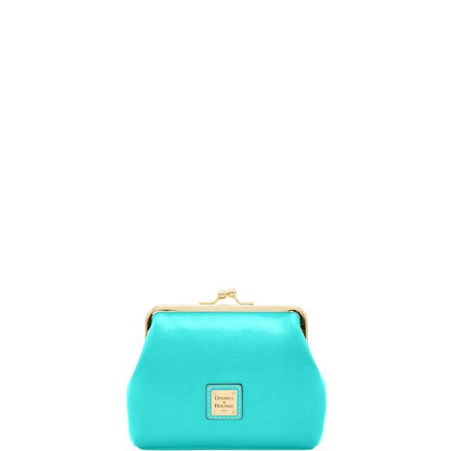 Dooney & Bourke Women's Saffiano Large Framed Purse in Mint, Leather