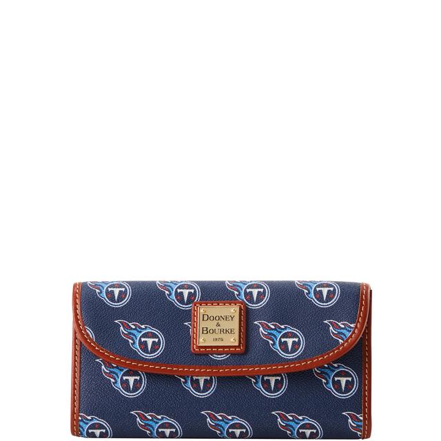 Dooney & Bourke Women's NFL Titans Continental Coated Cotton Clutch Bag in Navy