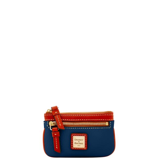 Dooney & Bourke Women's Pebble Grain Small Coin Case in Midnight Blue, Leather