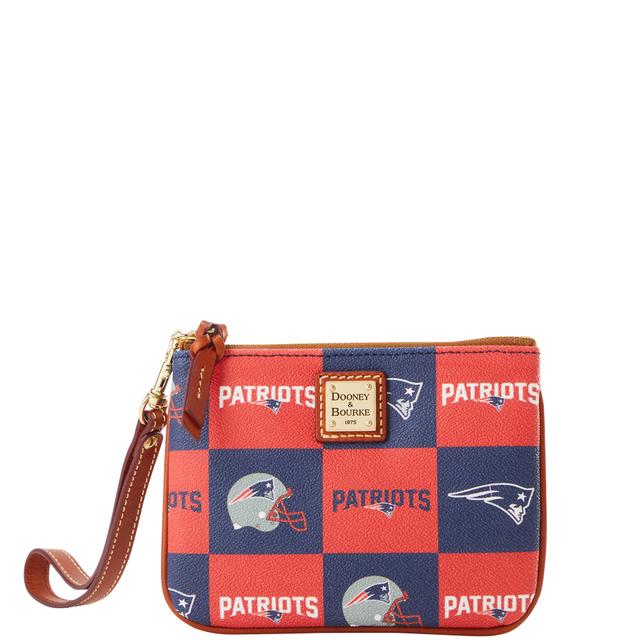Dooney & Bourke Women's NFL Patriots Stadium Coated Cotton Wristlet in Navy