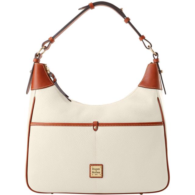 Dooney & Bourke Women's Pebble Grain Rebecca Leather Hobo Bag in White