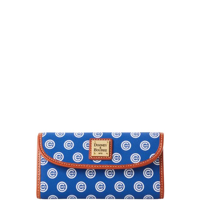 Dooney & Bourke Women's MLB Cubs Continental Coated Cotton Clutch Bag in Blue
