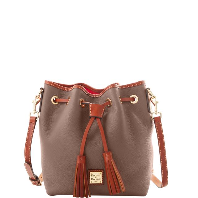 Dooney & Bourke Pebble Grain Aimee Crossbody Leather Shoulder Bag in Elephant