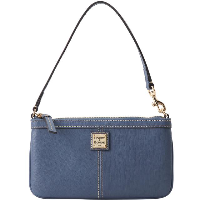 Dooney & Bourke Women's Saffiano Large Slim Leather Wristlet in Graphite