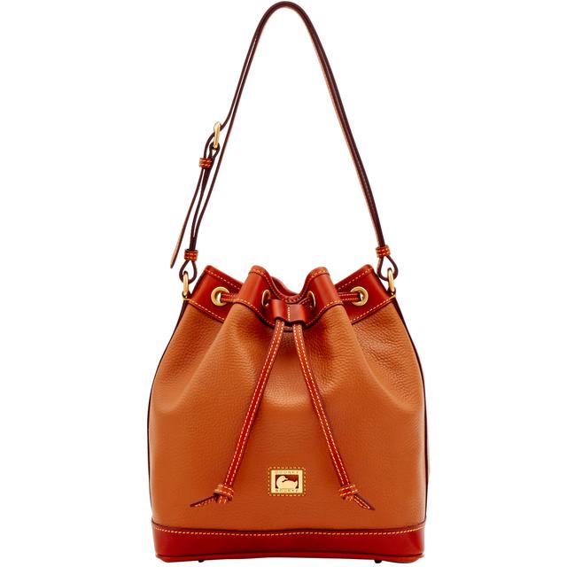 Dooney & Bourke Women's Dillen Drawstring Leather Shoulder Bag in Caramel