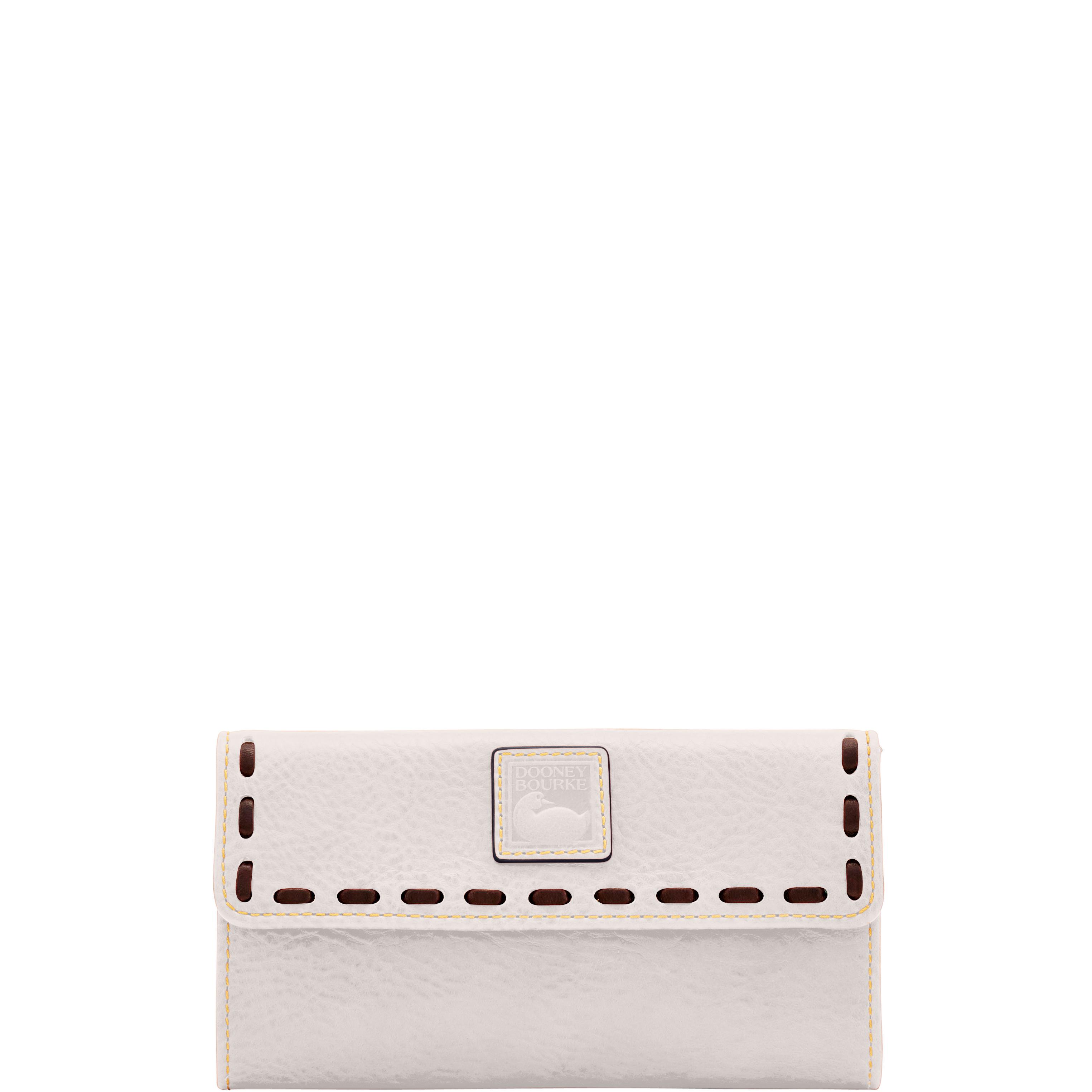 Dooney & Bourke Women's Florentine Continental Leather Clutch Bag in Ecru