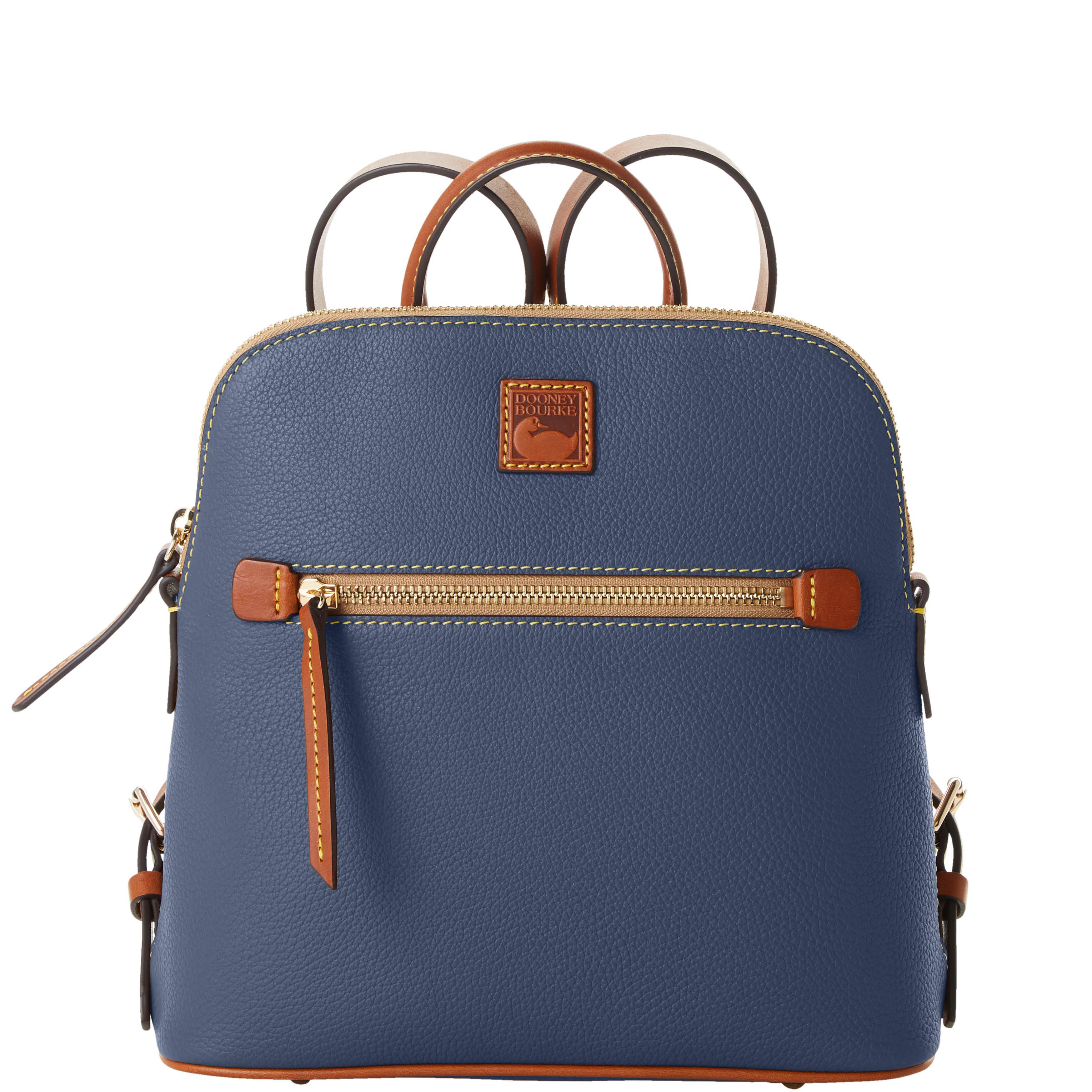 Dooney & Bourke Women's Pebble Grain Leather Backpack in Steel Blue