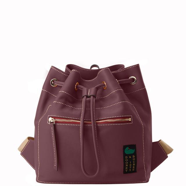 Dooney & Bourke Women's Penrose Drawstring Leather Backpack in Grape