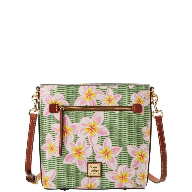Dooney & Bourke Plumeria Floral Crossbody Bag in Pink & Green