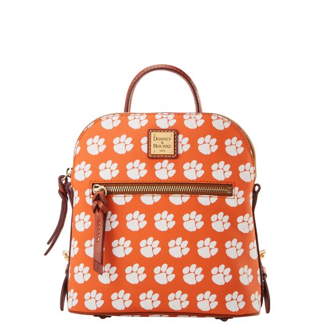 Dooney & Bourke Women's Collegiate Clemson Small Coated Cotton Backpack in Orange