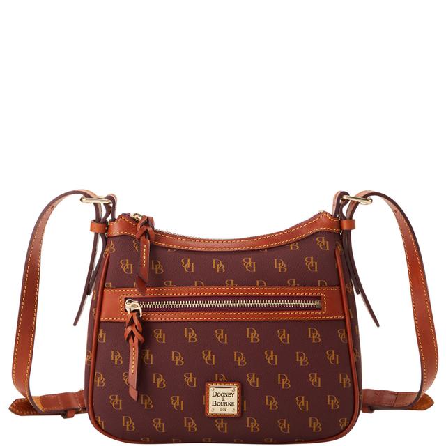 Dooney & Bourke Gretta Small Presley Coated Cotton Crossbody Bag in Bordeaux