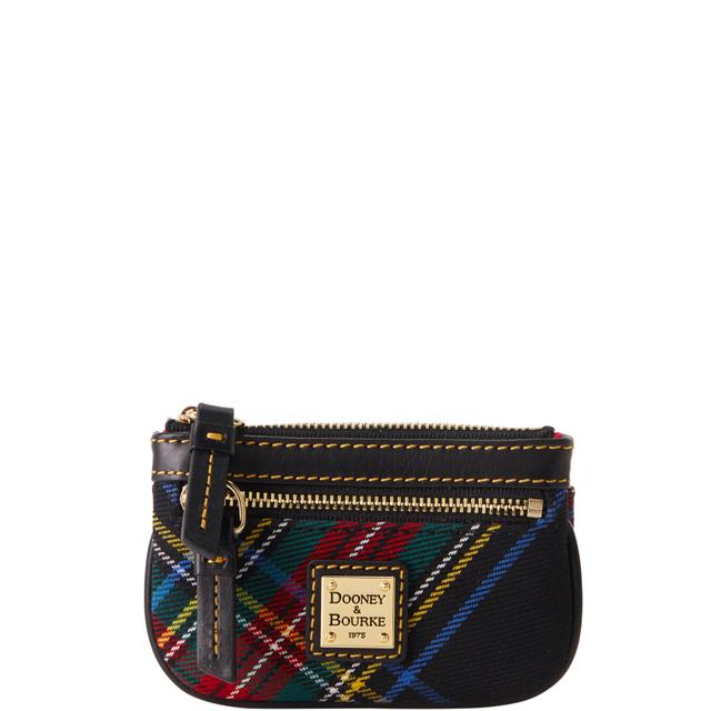 Dooney & Bourke Women's Tartan Small Coin Case in Black, Fabric