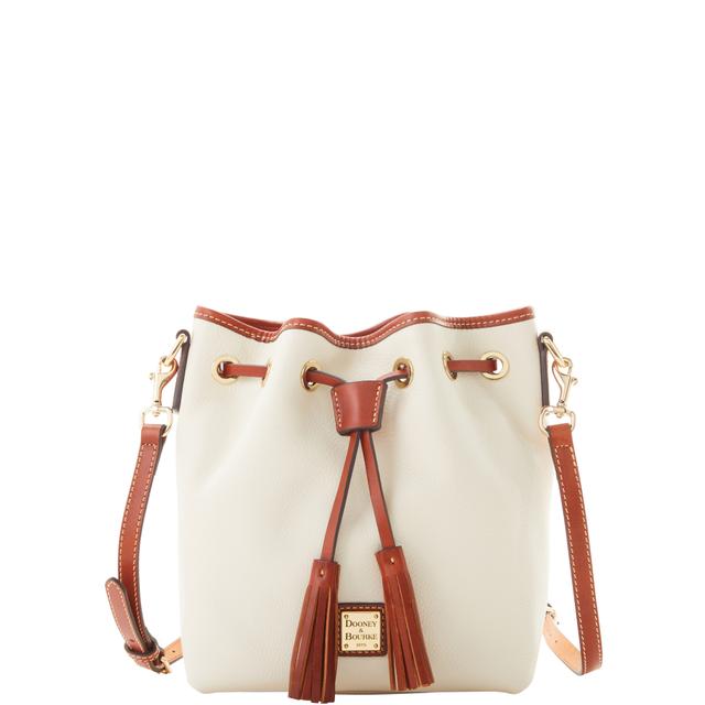 Dooney & Bourke Pebble Grain Aimee Crossbody Leather Shoulder Bag in White