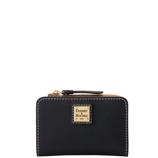 Dooney & Bourke Women's Sorrento Zip Credit Card Leather Wallet 12 in Black