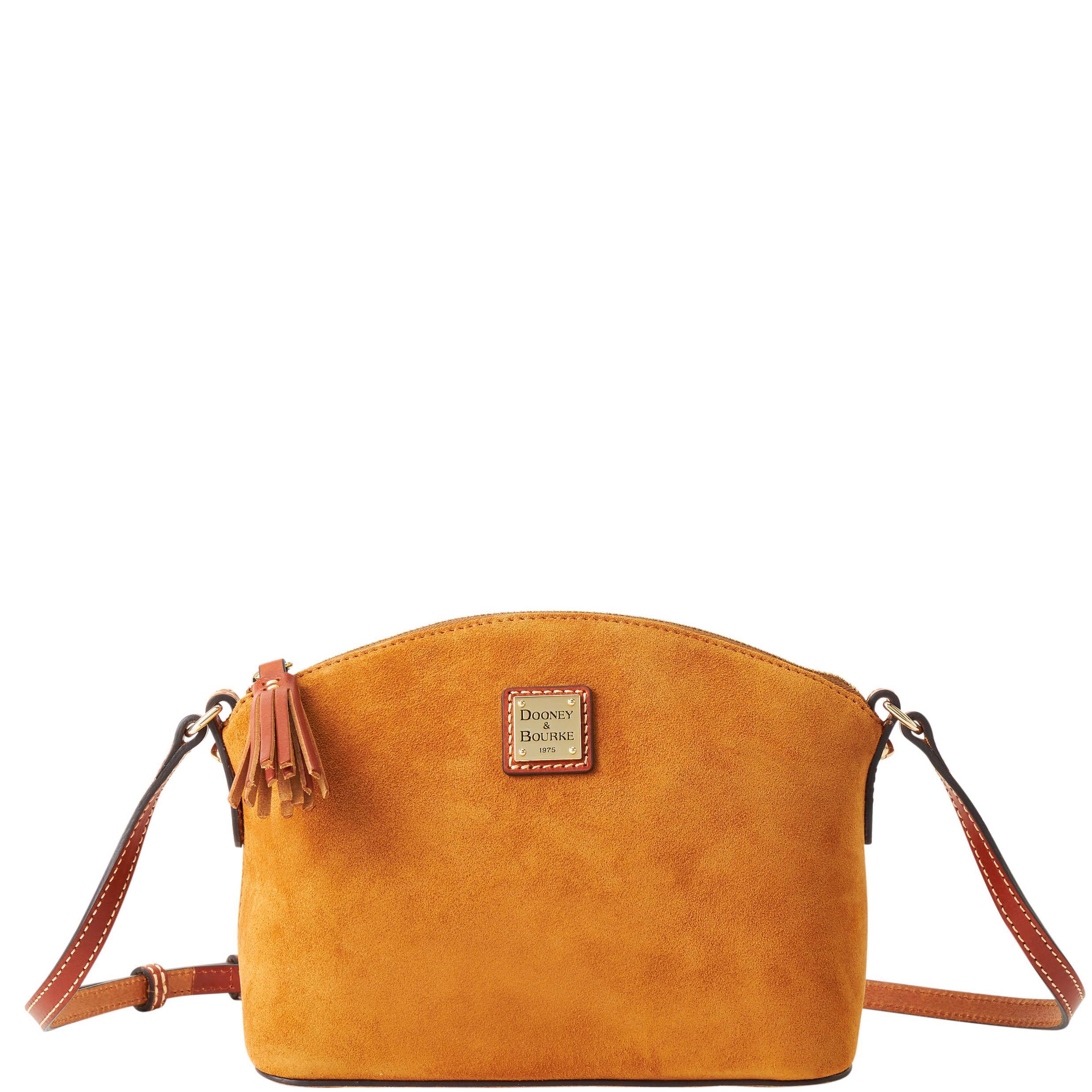 Dooney & Bourke Women's Suede Robin Leather Crossbody in Honey