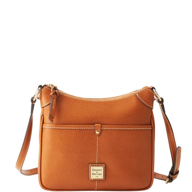 Dooney & Bourke Women's Saffiano Small Kimberly Crossbody Leather Shoulder Bag in Natural