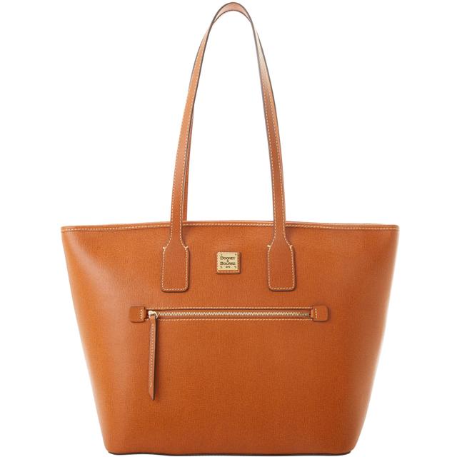 Dooney & Bourke Women's Saffiano Leather Tote Shopping Bag in Natural