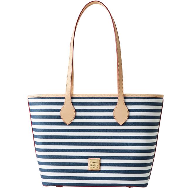 Dooney & Bourke Women's Skipper Coated Cotton Tote Shopping Bag in Navy