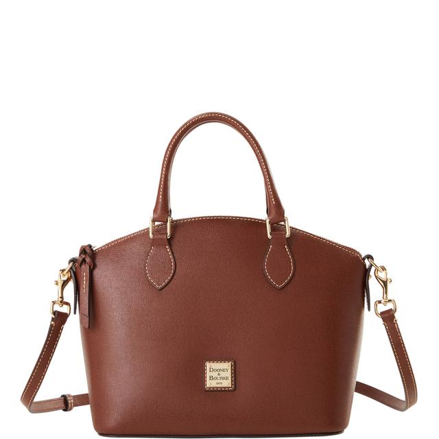 Dooney & Bourke Women's Saffiano Geena Leather Satchel Bag in Amber