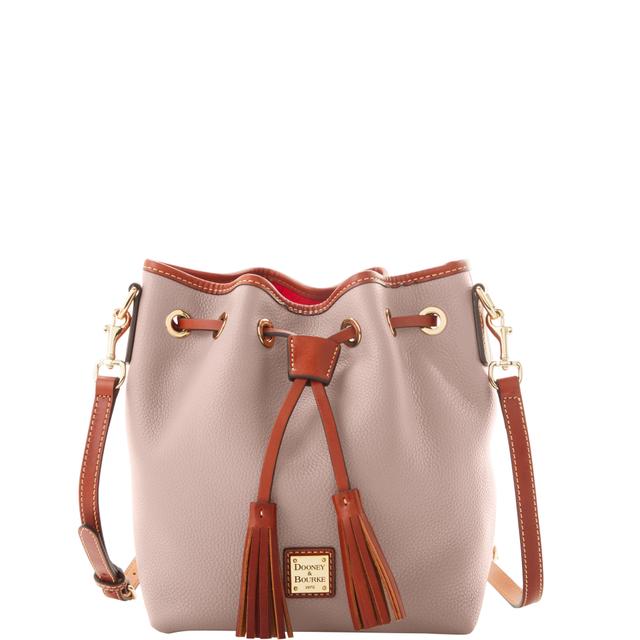 Dooney & Bourke Pebble Grain Aimee Crossbody Leather Shoulder Bag in Oyster