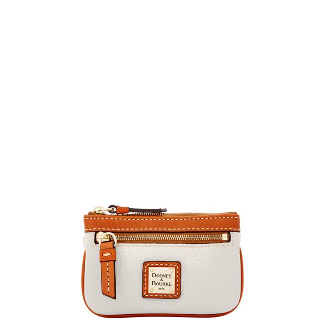 Dooney & Bourke Women's Pebble Grain Small Coin Case in White, Leather