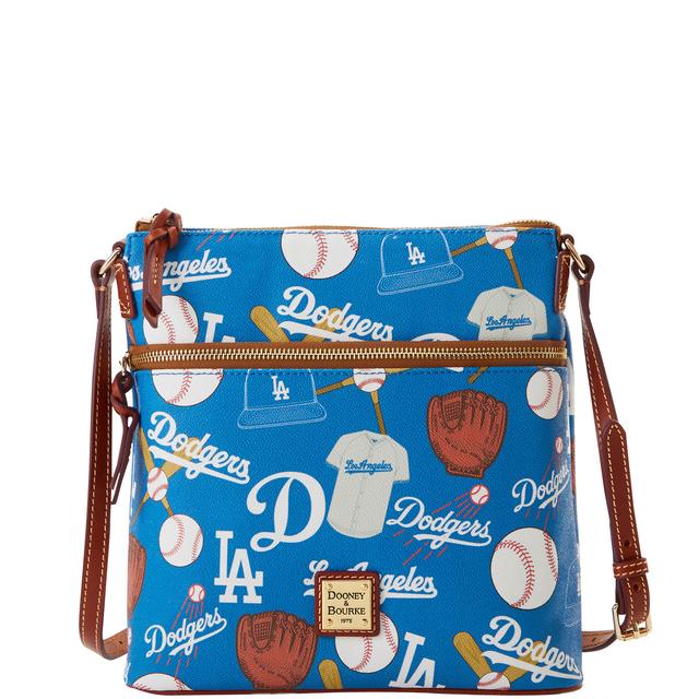 Dooney & Bourke Women's MLB Dodgers Crossbody Coated Cotton Shoulder Bag in Blue