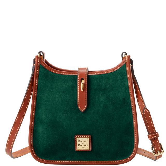 Dooney & Bourke Suede Small Leather Messenger Bag in Ivy