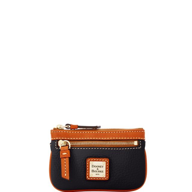 Dooney & Bourke Women's Pebble Grain Small Coin Case in Black, Leather
